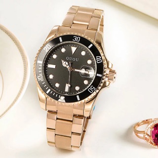 นาฬิกาแบรนด์แท้ GUOU 100% นำเข้า ฮ่องกง Watch Brand ส่งฟรี เก็บเงินปลาย การันตี ความสวยและทน ใส่ได้ทั้งชายและหญิง Unisex