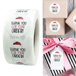 500pcs 2.5CM Thank You for Your Order Stickers Store Gift Packing Sealing Label
