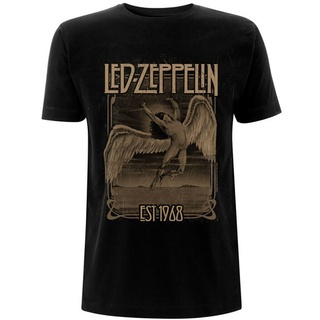 【hot sale】เสื้อยืด ผ้าฝ้าย พิมพ์ลาย Zeppelin สีดํา สวมใส่สบาย 2022