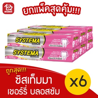 [แพ็ค 6 หลอด] ยาสีฟัน Systema ซิสเท็มมา Care &amp; Protect Cherry Blossom เชอร์รี่ บลอสซัม 160 กรัม