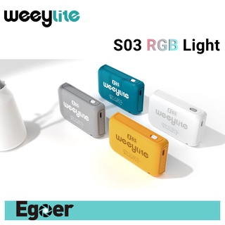 Weeylite S03 RGB ไฟวิดีโอมินิแบบพกพากล้องถ่ายภาพพ็อกเก็ต LED เติมแสง APP ควบคุม Dimmable Live Vlog Lamp