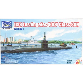 โมเดลประกอบ Riich Model 1/350 RN28008 USS Los Angeles ‘688 Class SSN w/DSRV-1 (3 in 1)