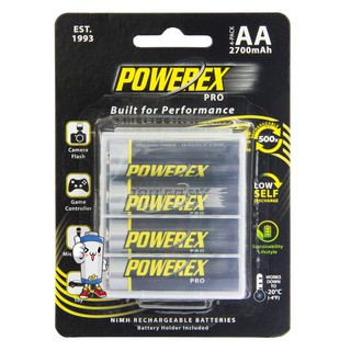 สินค้า ถ่านชาร์จ Powerex Pro AA 2700 mAh 4 PK