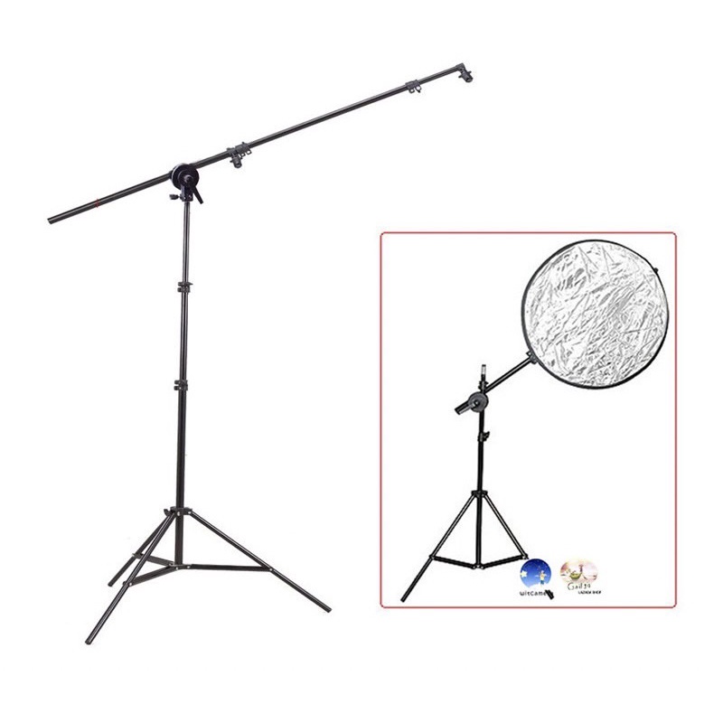 แขนจับรีเฟล็กสะท้อนแสง1.75เมตร+ขาตั้งกล้อง2เมตร ชุดReflector holder arm