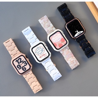 สินค้า Apple Watch สาย + เคส Applewatch เรซิน iwatch สายนาฬิกา Applewatch series 7 6 5 4 3 2 1 Apple Watch SE Band Wrist band size 41mm 45mm 38mm 40mm 42mm 44mm สาย applewatch Replacement watch band สาย Apple Watch 7