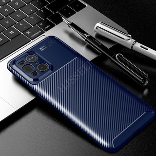 เคส OPPO Find X3 Pro Silicone Carbon fiber Shockproof Phone Case Back Cover OPPO FindX3 Pro X3Pro X 3 กรณี ฝาครอบ