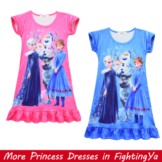【COD+READY】Halloween Costume Frozen 2  terno Dress for kids girl Clothes Anna Else Cartoons Nightdress Pajamas princess party 1 year old dress Up outfit