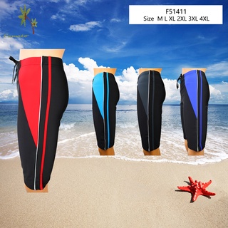 Camato กางเกงว่ายน้ำ กางเกงว่ายน้ำผู้ชายขาสั้น ต่อสีสามเหลี่ยมข้าง (Size M,Size L,Size XL,Size XXL,Size 3XL,Size 4XL)