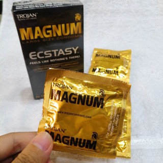 ภาพหน้าปกสินค้าTrojan® Magnum ECSTASY Ultrasmooth Lubricant Condoms  5 or 10 Pieces ถุงยางอนามัยขนาดใหญ่ 54 mm รู้สึกเป็นธรรมชาติมากขึน ที่เกี่ยวข้อง