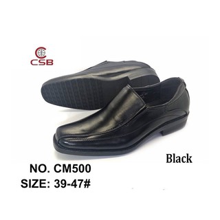 ภาพขนาดย่อของสินค้า(ใส่โค้สNPSH3435) รองเท้าคัทชู CM 500 หนังขัดมันเงา ยี่ห้อ CSB (ซีเอสบี)