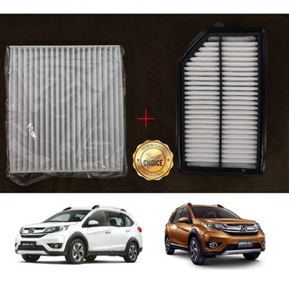 ซื้อคู่คุ้มกว่า กรองอากาศ+กรองแอร์ HONDA BR-V BRV ฮอนด้า บีอาร์-วี บีอาร์วี ปี 2015-2020 คุณภาพดี กรอง PM 2.5 ได้จริง