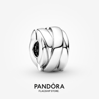 Pandora คลิปริบบิ้นขัดเงา ของขวัญวันเกิด สําหรับสุภาพสตรี p825