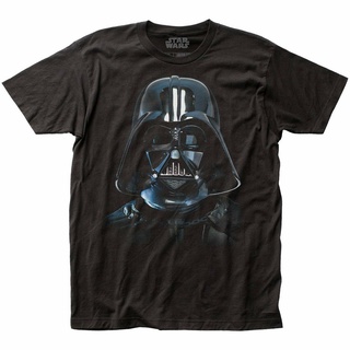 เสื้อยืดสีดำอินเทรนด์เสื้อยืด ผ้าฝ้าย 100% พิมพ์ลาย Star Wars Darth Vader Mask คุณภาพสูง สําหรับผู้ชายS-4XL
