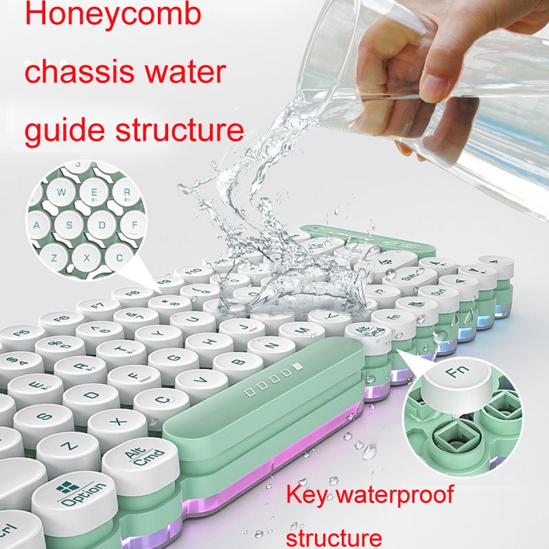 80 Keys Membrane Mute Thin Keyboard Convenient Office RGB Light Film ...
