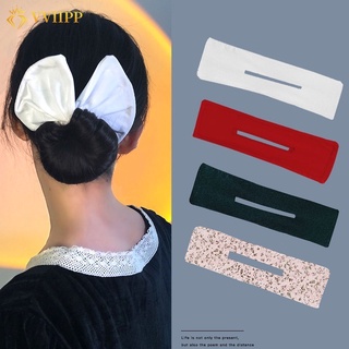 สินค้า Korean Women Hair Band Magic Bowknot Printing Hairpin Bun Quick Setting Strip Tools Headbands Hair Accessories