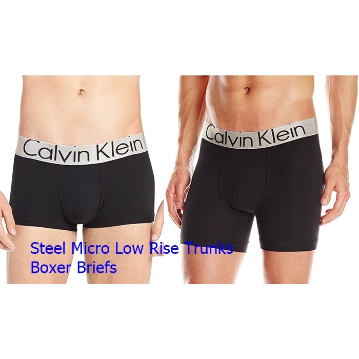 กางเกงในชายcalvin-klein-mens-steel-micro-low-rise-trunksและboxer-briefs-แบ่งขายได้สินค้า-1-ตัว