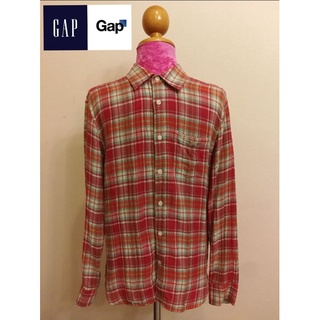 GAP Brand_2nd hand เสื้อเชิ้ตแขนยาวผ้าฝ้าย​ 💯%/ Size S/ Made in COMBODIA/ แท้มือสองกระสอบนำเข้า​