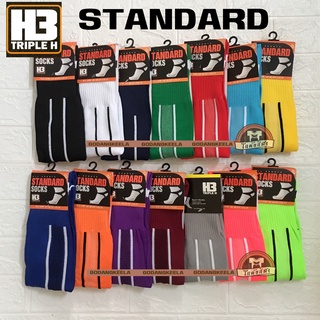 ภาพขนาดย่อของสินค้าถุงเท้าฟุตบอล ถุงเท้า ถุงเท้ายาว H3 ผู้ใหญ่ รุ่น Standard sock 100%