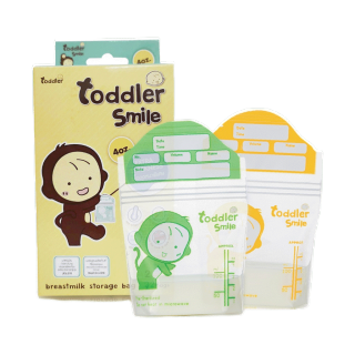 [ราคาพิเศษ1กล่อง] Toddler ถุงเก็บน้ำนมแม่ ขนาด 4ออนซ์ รุ่น Smile 22ใบ สำหรับเด็กแรกเกิด - 4 เดือน ( ขายดี)