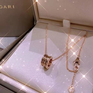 Bvlgari สร้อยคอโซ่ ทองคํา 18K สีโรสโกลด์ คลาสสิก ฤดูใบไม้ผลิ แฟชั่น ผู้ชายและผู้หญิง จี้ไหปลาร้า คลาสสิก หรูหรา เครื่องประดับสร้อยคอ G831