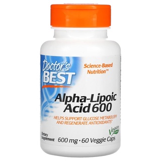 ภาพหน้าปกสินค้าALA อัลฟ่า ไลโปอิก  Alpha Lipoic Acid  600 mg, 60 Veg Capsules , Doctor\'s Best ซึ่งคุณอาจชอบสินค้านี้