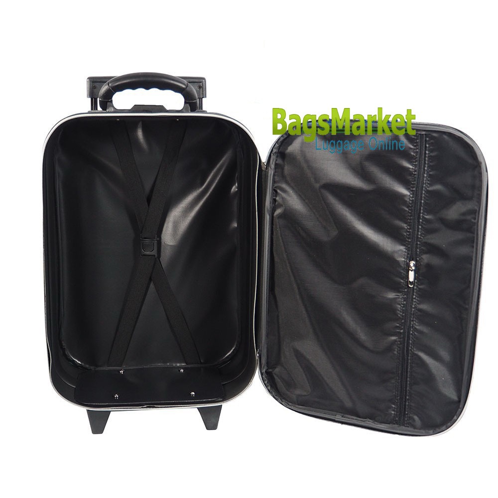 bagsmarket-กระเป๋าเดินทางล้อลาก-18-นิ้ว-แบรนด์-cando-แบบหน้าเรียบ-2-ล้อคู่ด้านหลัง-รุ่น-f1177-18-black
