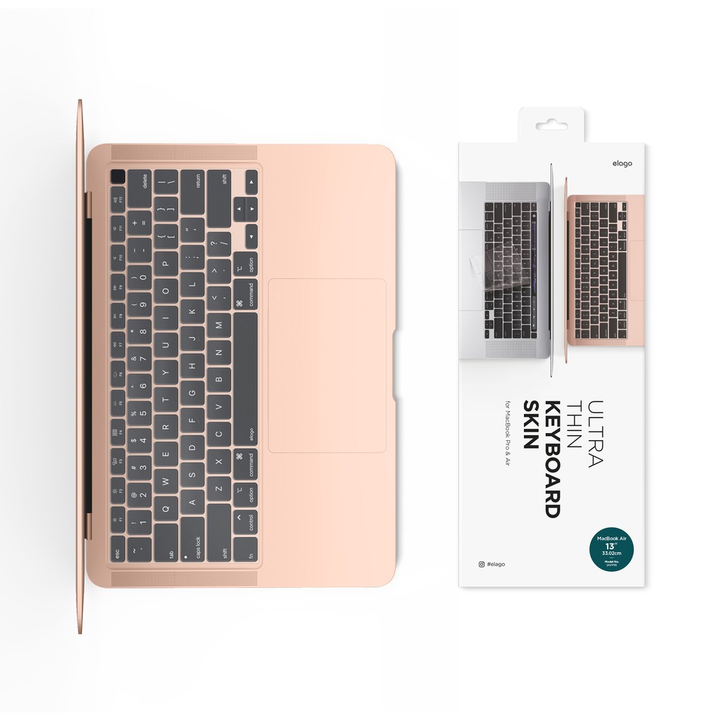 ภาพหน้าปกสินค้าelago Ultra Thin Keyboard Skin - MacBook Air 13" M1 M2 A2681, A2179, A2337 กันคราบมัน ฝุ่น และน้ำ สินค้าพร้อมส่ง