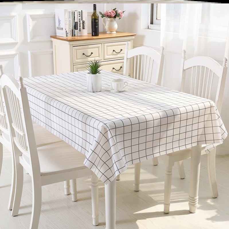 รูปภาพของPor  ผ้าปูโต๊ะอาหาร ผ้าคลุมโต๊ะ  กันนำ้ได้ มี 2 ขนาด 6 สี ให้เลือกลองเช็คราคา