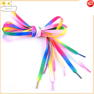 ภาพขนาดย่อของภาพหน้าปกสินค้าRainbow Color Shoelace Fashion Flat Shoelace Gift Box Handbag Decorative Rope จากร้าน spedyfun.th บน Shopee