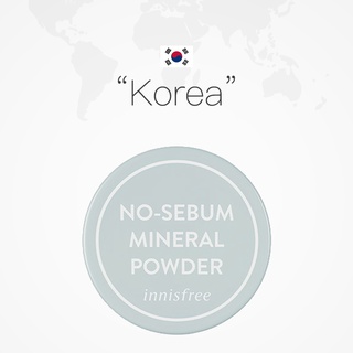 สินค้า Innisfree No Sebum Mineral Powder 5g. [2019 New Packaging] แป้งฝุ่นคุมมัน #ล็อตใหม่ Smileperfume