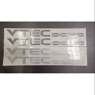 สติกเกอร์​งานพิมพ์ VTEC DOHC ติดข้างประตูรถ Honda 1 ชุดมี 2 แผ่น