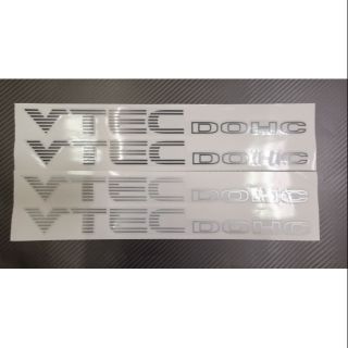 ภาพขนาดย่อของสินค้าสติกเกอร์​งานพิมพ์ VTEC DOHC ติดข้างประตูรถ Honda 1 ชุดมี 2 แผ่น