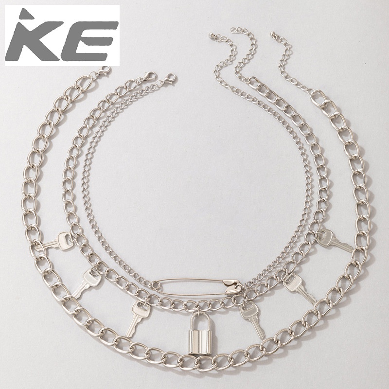 new-creative-multi-chain-necklace-female-temperament-key-lock-pin-sweater-chain-for-girls-for