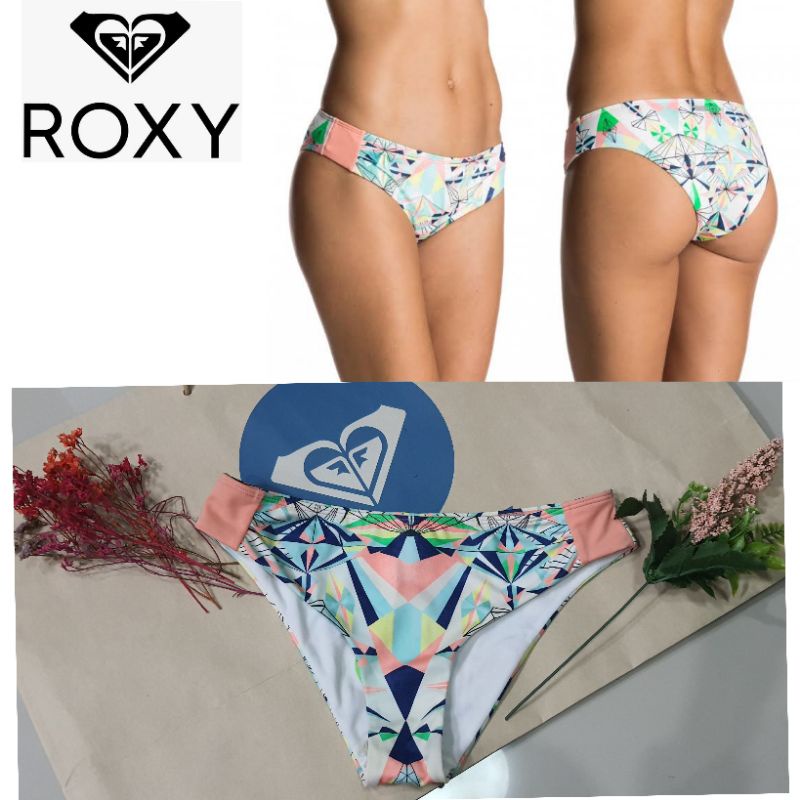 ของแท้-bikini-pant-roxy-ผ้าโพลีเอสเตอร์นุ่ม-สีสวย-น่ารัก-ใส่คู่กับเสื้อแขนยาวคือเริ่ด-เอาไว้ใส่ดำน้ำเล่นเซิร์ฟ