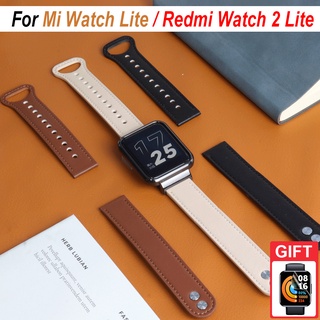 ภาพหน้าปกสินค้าสายนาฬิกาข้อมือ สายหนัง แบบเปลี่ยน สําหรับ Xiaomi Mi Watch Lite Redmi Watch 2 Lite ซึ่งคุณอาจชอบราคาและรีวิวของสินค้านี้