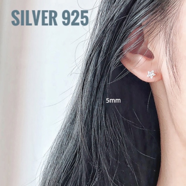 silver-925-ต่างหูเงินเพชร-cz-ดาว-ต่างหูเพชรรูปดาว-ราคาต่อ-1-คู่