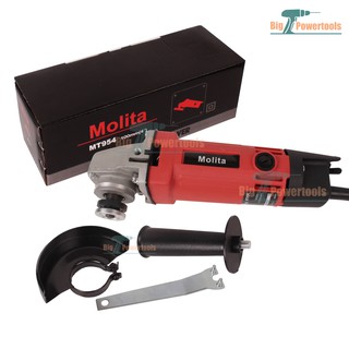 สินค้า MOLITA เครื่องเจียร์ เครื่องเจียร์ไฟฟ้า หินเจียร์ ลูกหมู 4 นิ้ว 800W รุ่น MT954 พร้อมด้ามจับ และฝาครอบป้องกัน