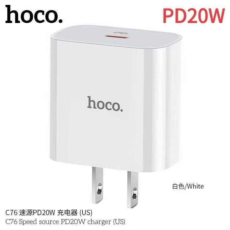 hoco-รุ่นc76-adapter-ของแท้-100-หัวชาร์จเร็ว-ชาร์จเร็ว-pd-quick-charge-20w