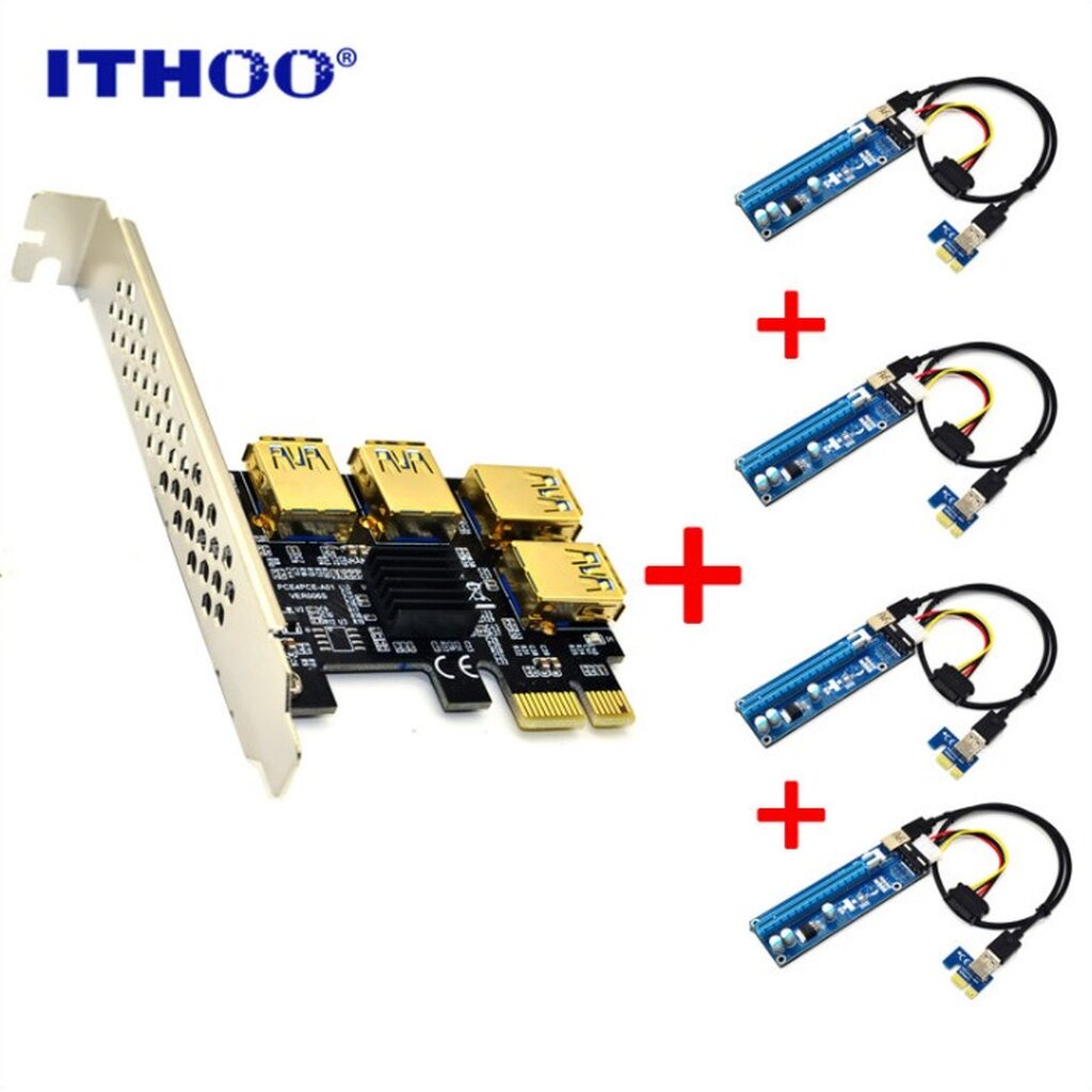 การ์ด-pci-e-สาย-ต่อกราฟิกการ์ด-pci-e-1-ถึง-4-pci-e-powered-riser-ส่งเร็ว-ประกัน-cpu2day