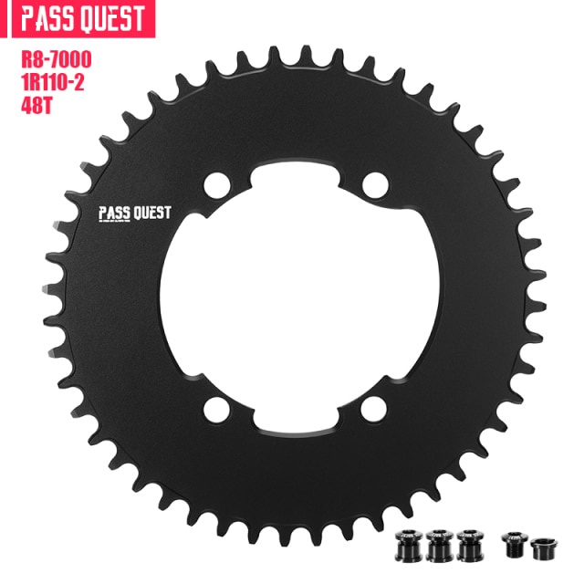 Pass QUEST R9100 จานหน้าจักรยาน ทรงกลม แคบ กว้าง 110BCD 58T สําหรับ ...