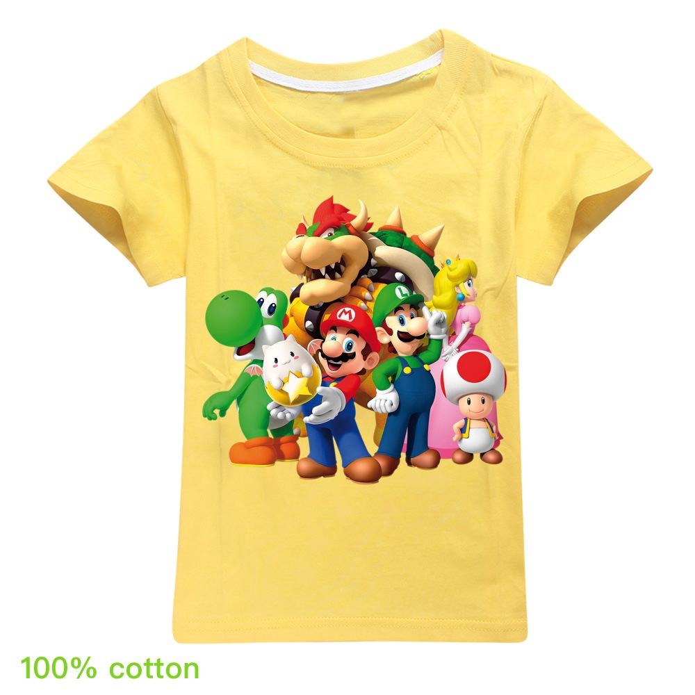 ภาพหน้าปกสินค้าใหม่ เสื้อยืด ผ้าฝ้าย 100% พิมพ์ลาย Super Mario แฟชั่นฤดูร้อน สําหรับเด็ก 2020 จากร้าน babykanak1.th บน Shopee