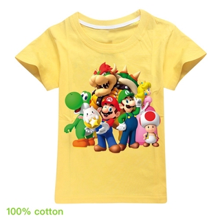 ภาพขนาดย่อของภาพหน้าปกสินค้าใหม่ เสื้อยืด ผ้าฝ้าย 100% พิมพ์ลาย Super Mario แฟชั่นฤดูร้อน สําหรับเด็ก 2020 จากร้าน babykanak1.th บน Shopee
