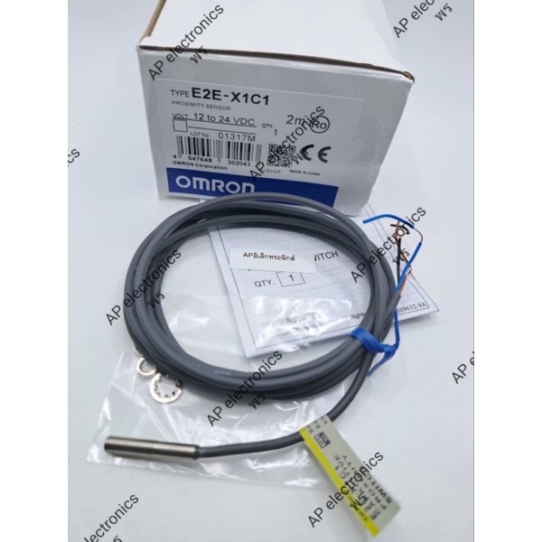 เซ็นเซอร์e2e-x1c1-proximity-switch-volts-12-24vdc-เป็นเซ็นเซอร์จับโลหะ-เกลียว-5มิล-ระยะจับ-1มิล-ชนิด-npn-no