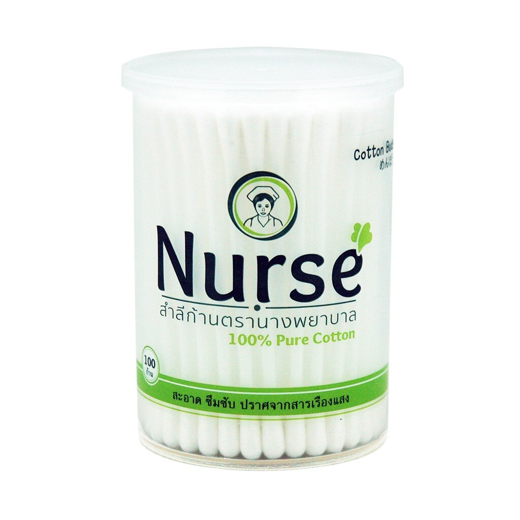 ก้านสำลี-ตรานางพยาบาล-แบบกระปุก-บรรจุ-100-ก้าน-nurse-cotton-buds-100-pcs