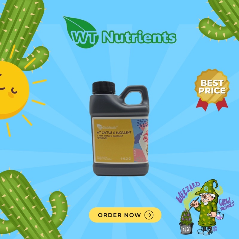 รูปภาพสินค้าแรกของปุ๋ยแคคตัส และ ไม้อวบน้ำ WT Cactus and Succulents by WT Nutrients