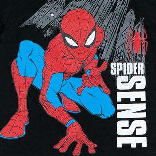 Cool69 เสื้อ ผู้ชาย สไตล์ เกาหลี เสื้อผู้ชายเท่ๆ Marvel Boy Spider-Man T-shirt - เสื้อยืดเด็ก สไปรเดอร์แมน สินค้าลิขสิทธ