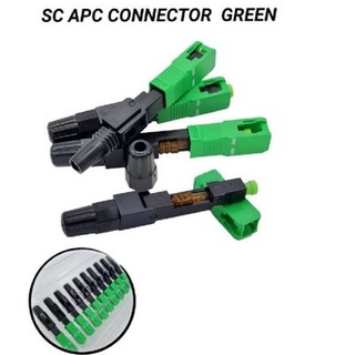 หัวไฟเบอร์ออฟติกแบบ Fast Connector ชนิด SC/APC (Green) 1แพ็คบบรจุ 10 ชิ้น