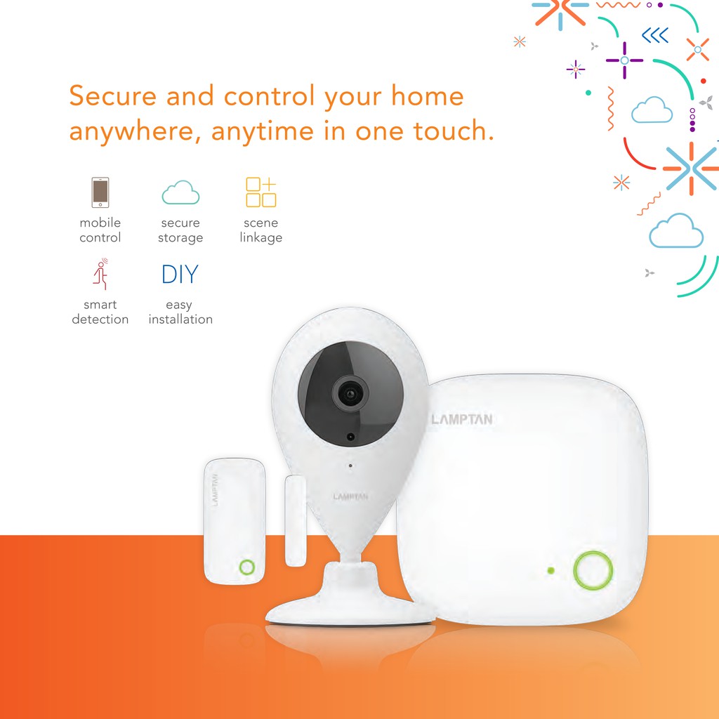 new-lamptan-smart-home-security-kit-กล้องวงจรปิดและระบบความปลอดภัยในบ้าน-ติดตั้งง่าย