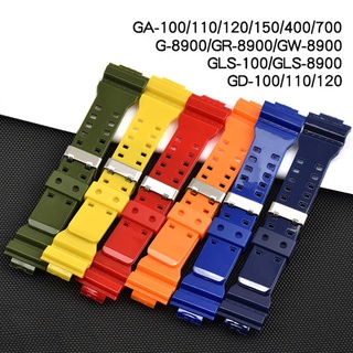 สินค้า สายนาฬิกาข้อมือเรซิ่นสําหรับ Casio G-Shock GA-100/110/120/150/200/300/400/700 GD-100/120 G-8900 GW-8900 GLS-100