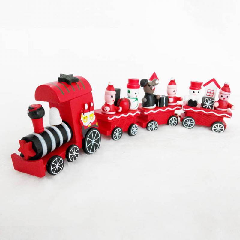 ภาพสินค้ารถไฟไม้เครื่องประดับตกแต่งคริสต์มาสของขวัญคริสต์มาส จากร้าน amazinglife.th บน Shopee ภาพที่ 8